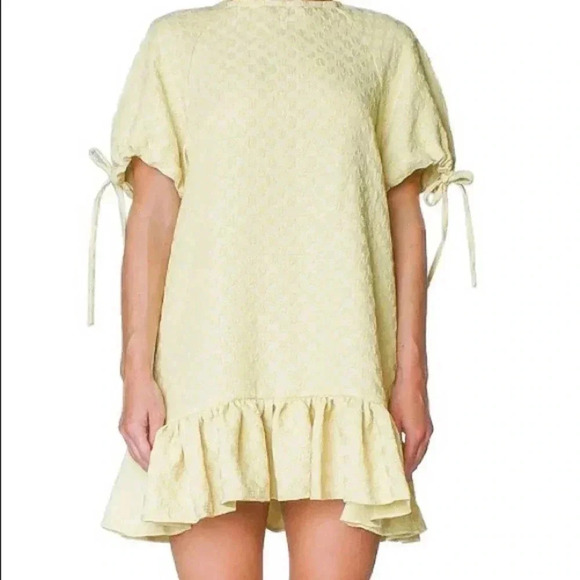 253 Maya Rae Eva Mini Dress Puff Sleeve - Picture 1 of 6